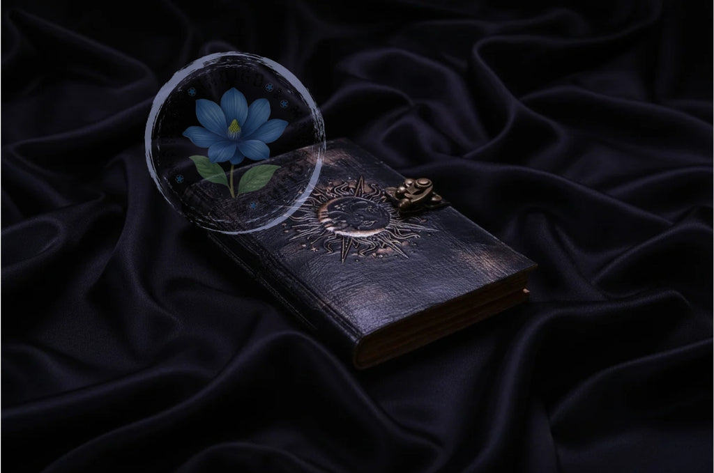 Dark Sun and Moon embossed journal